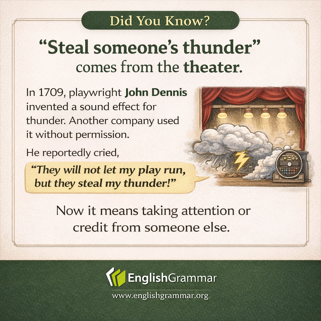 The origin of "steal someone’s thunder"