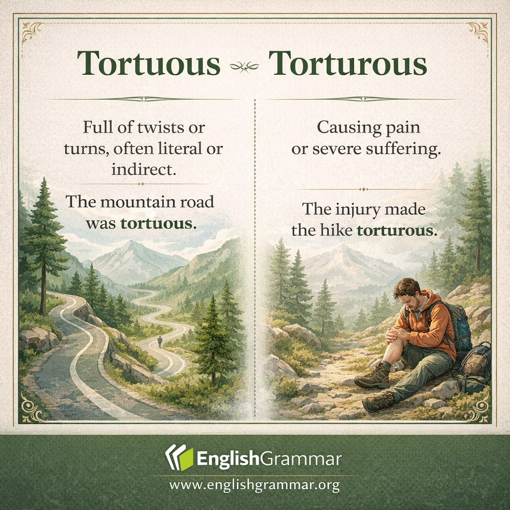 Tortuous vs. Torturous