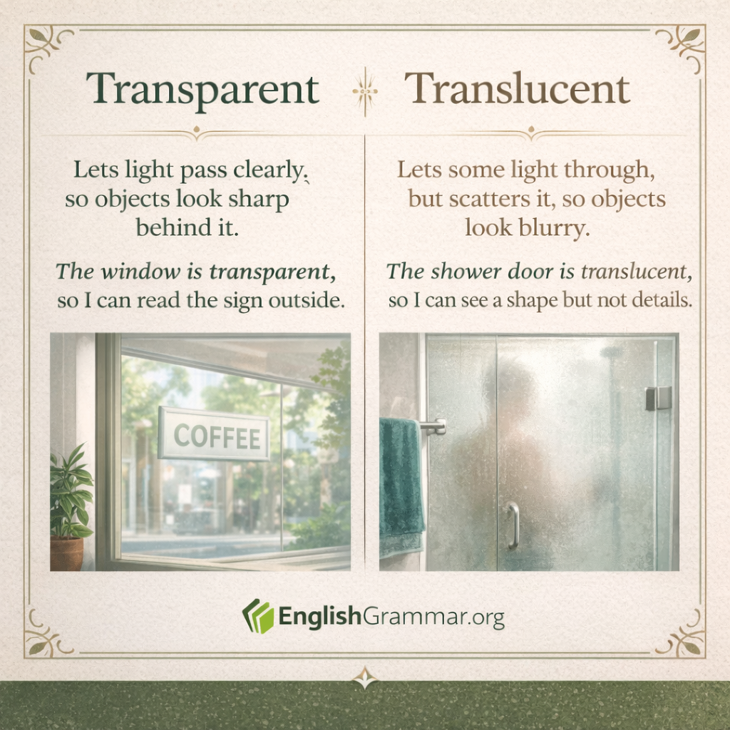Transparent vs. Translucent