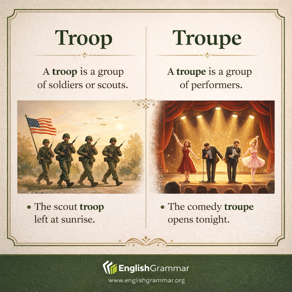 Troop vs. Troupe