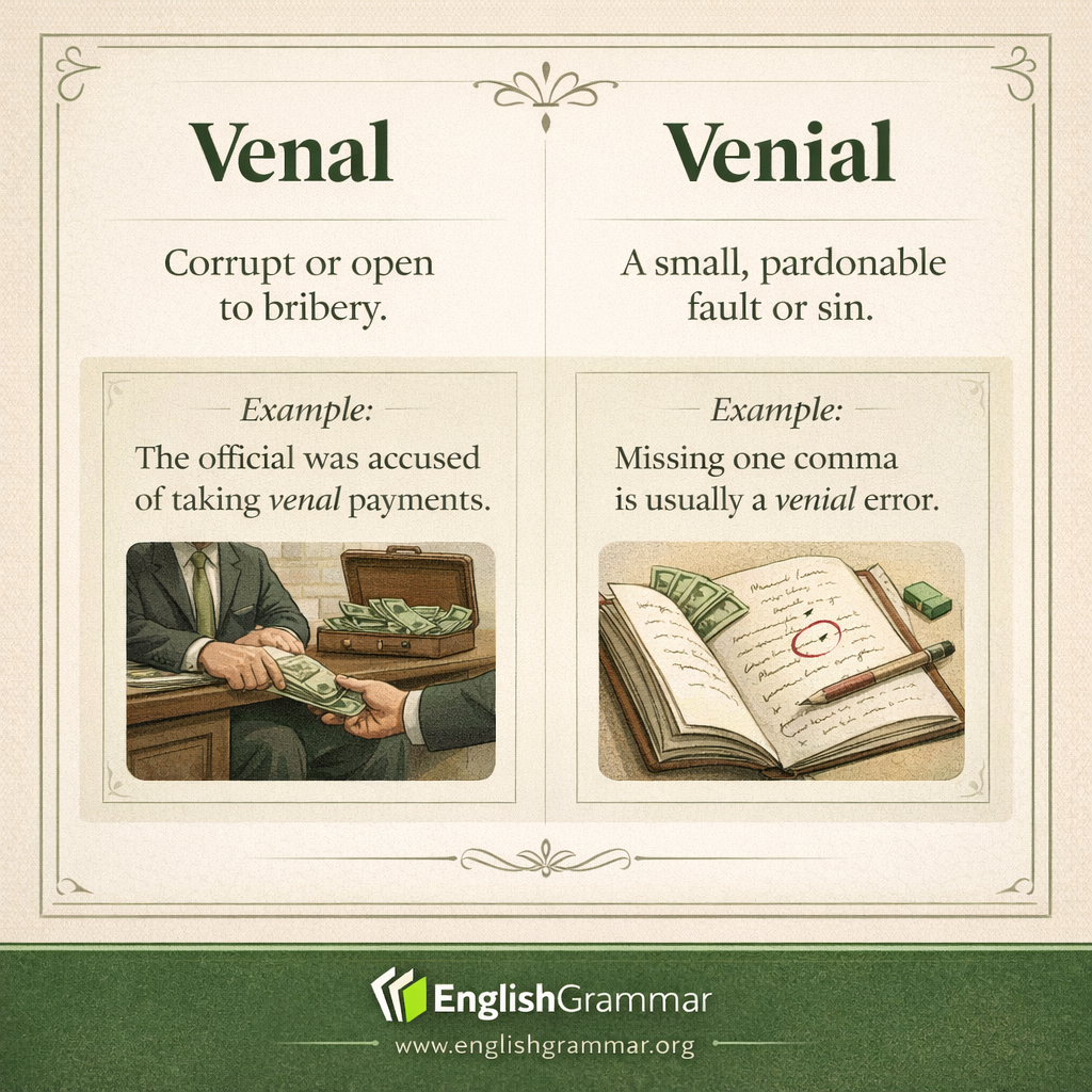 Venal vs. Venial