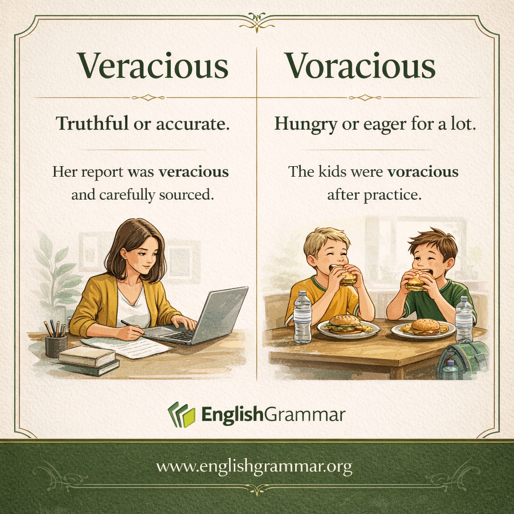 Veracious vs. Voracious