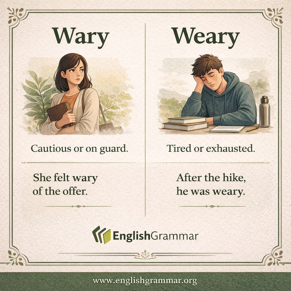 Wary vs. Weary