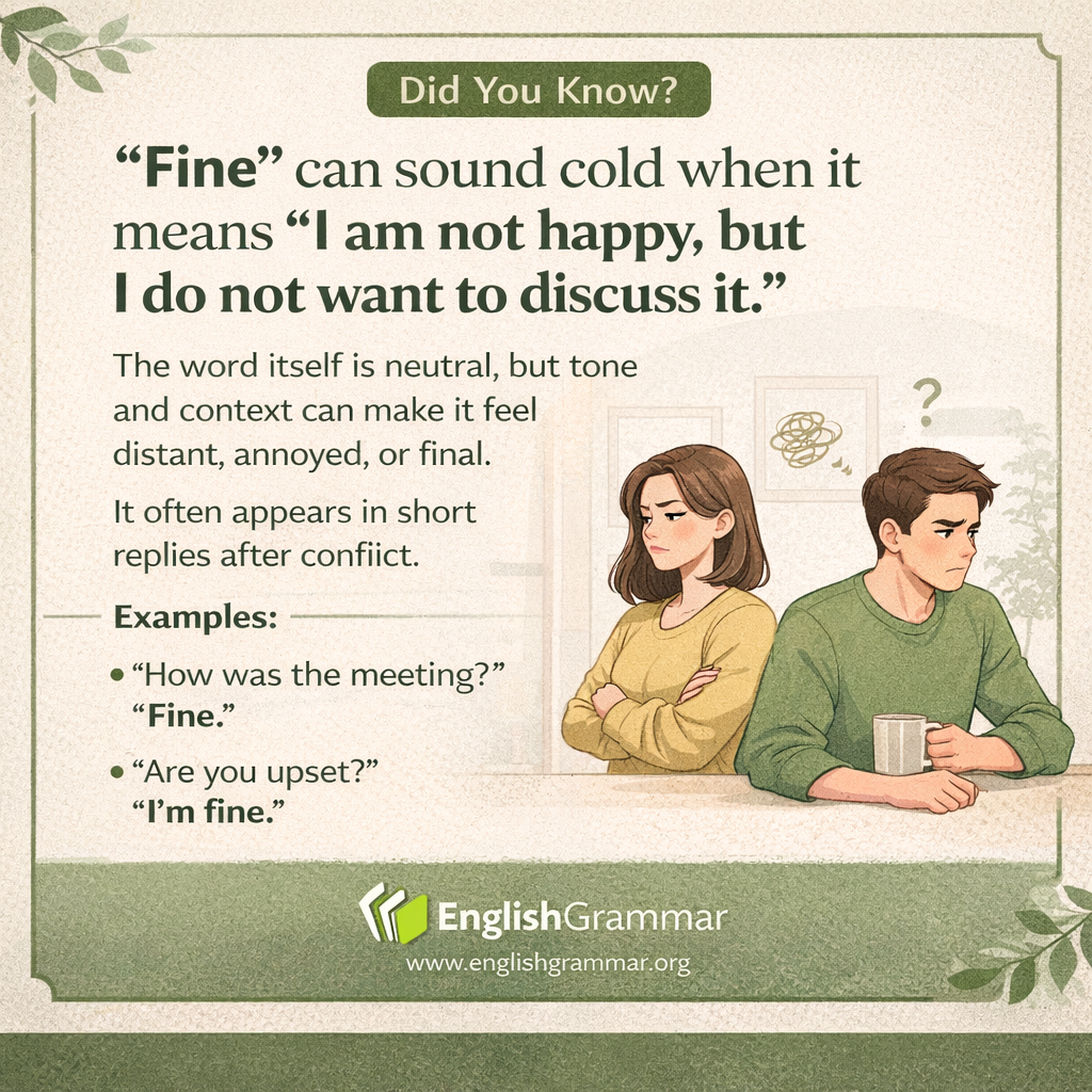 Why "fine" can be the coldest word in English