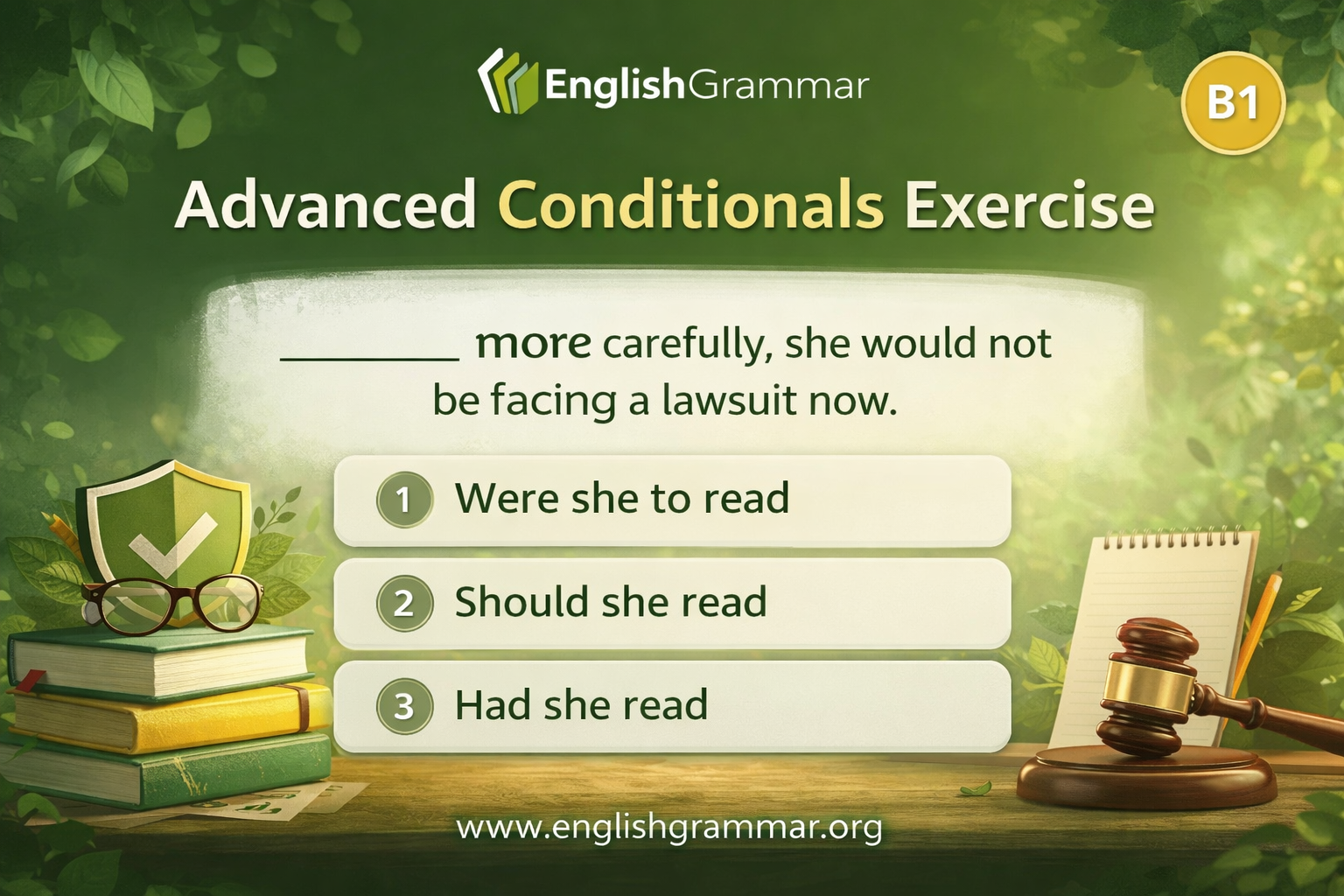 Advanced Conditionals Exercise