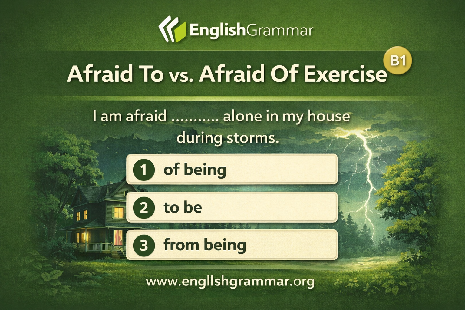 Afraid To vs. Afraid Of Exercise