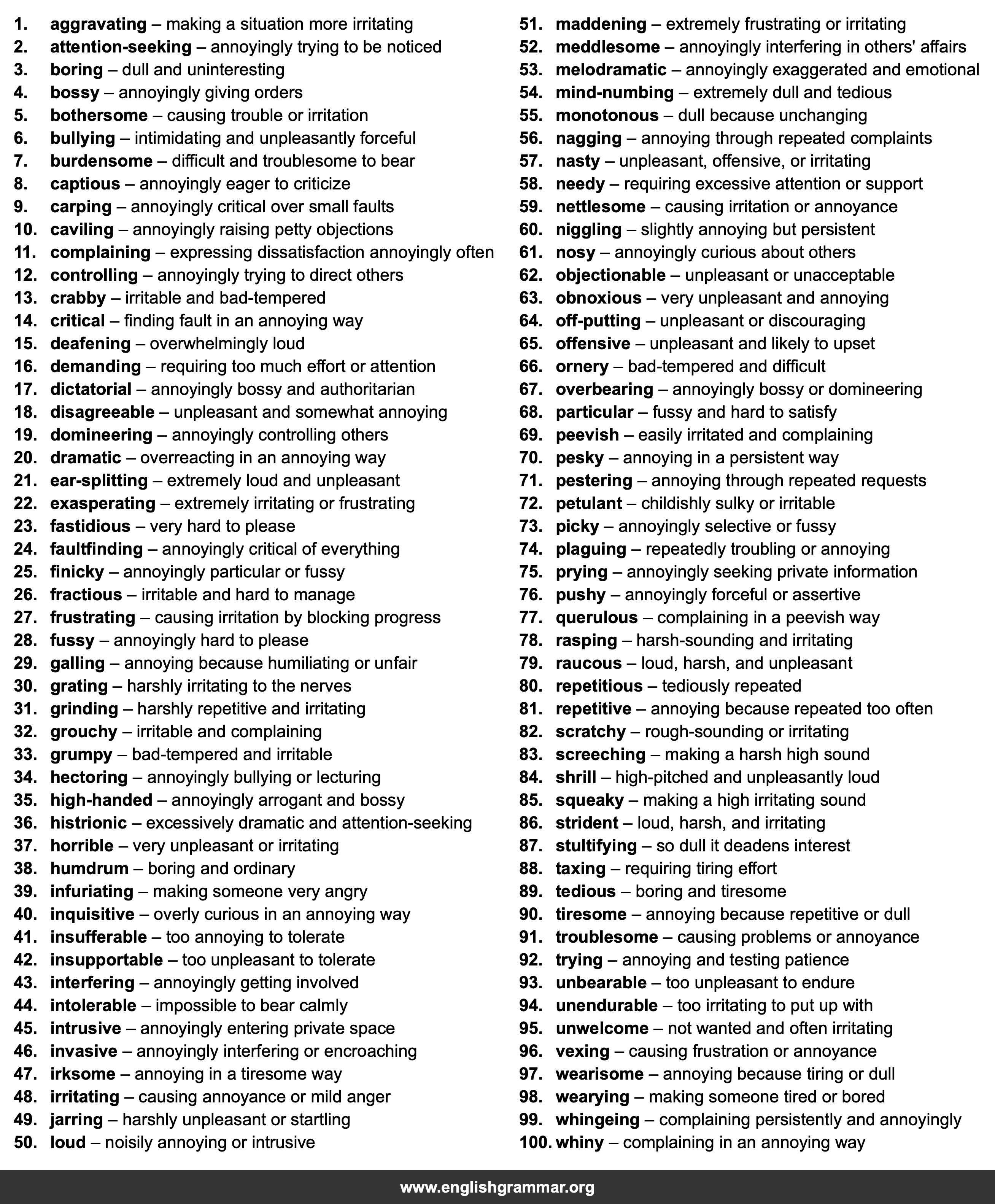 100 Best Synonyms for