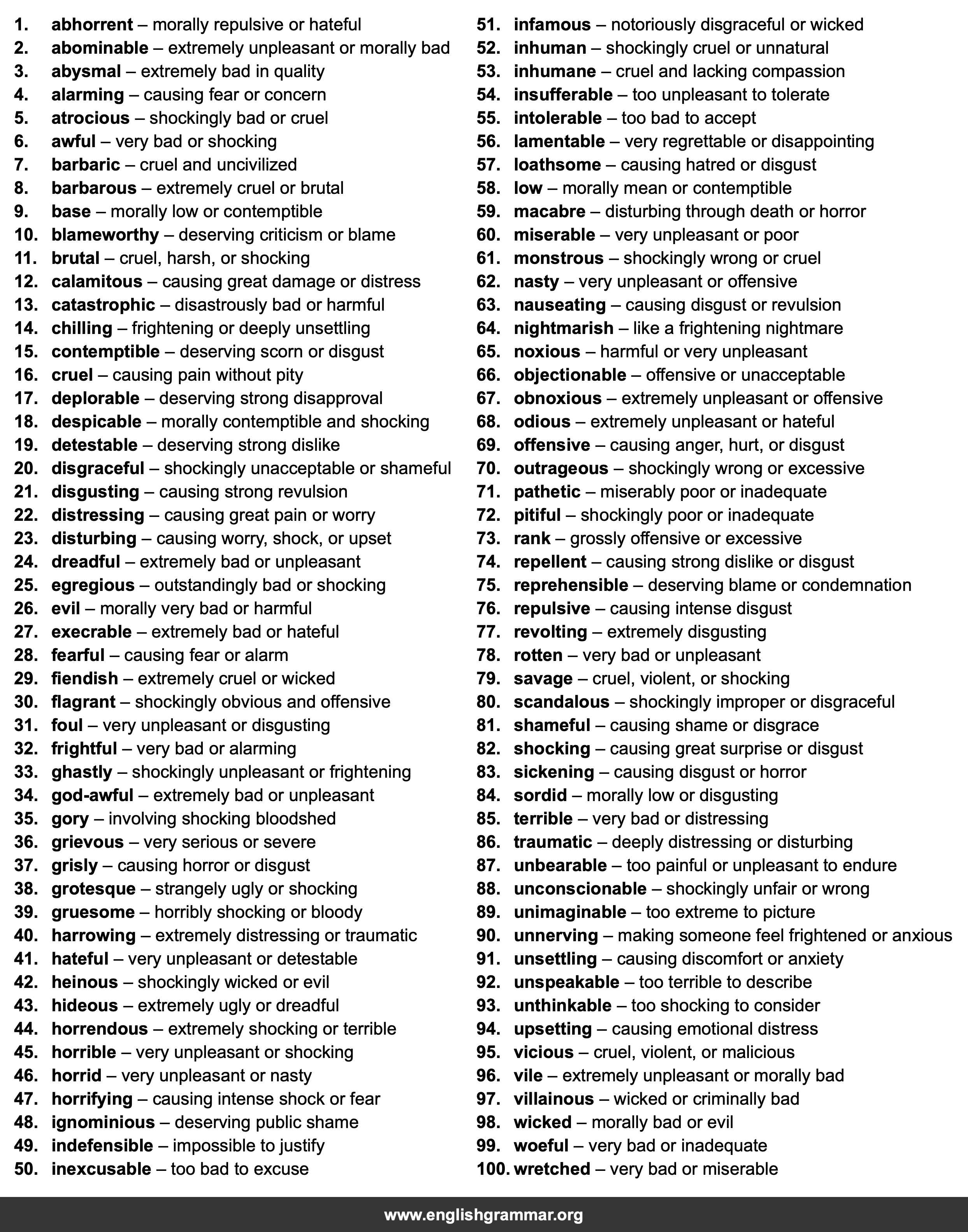 100 Best Synonyms for