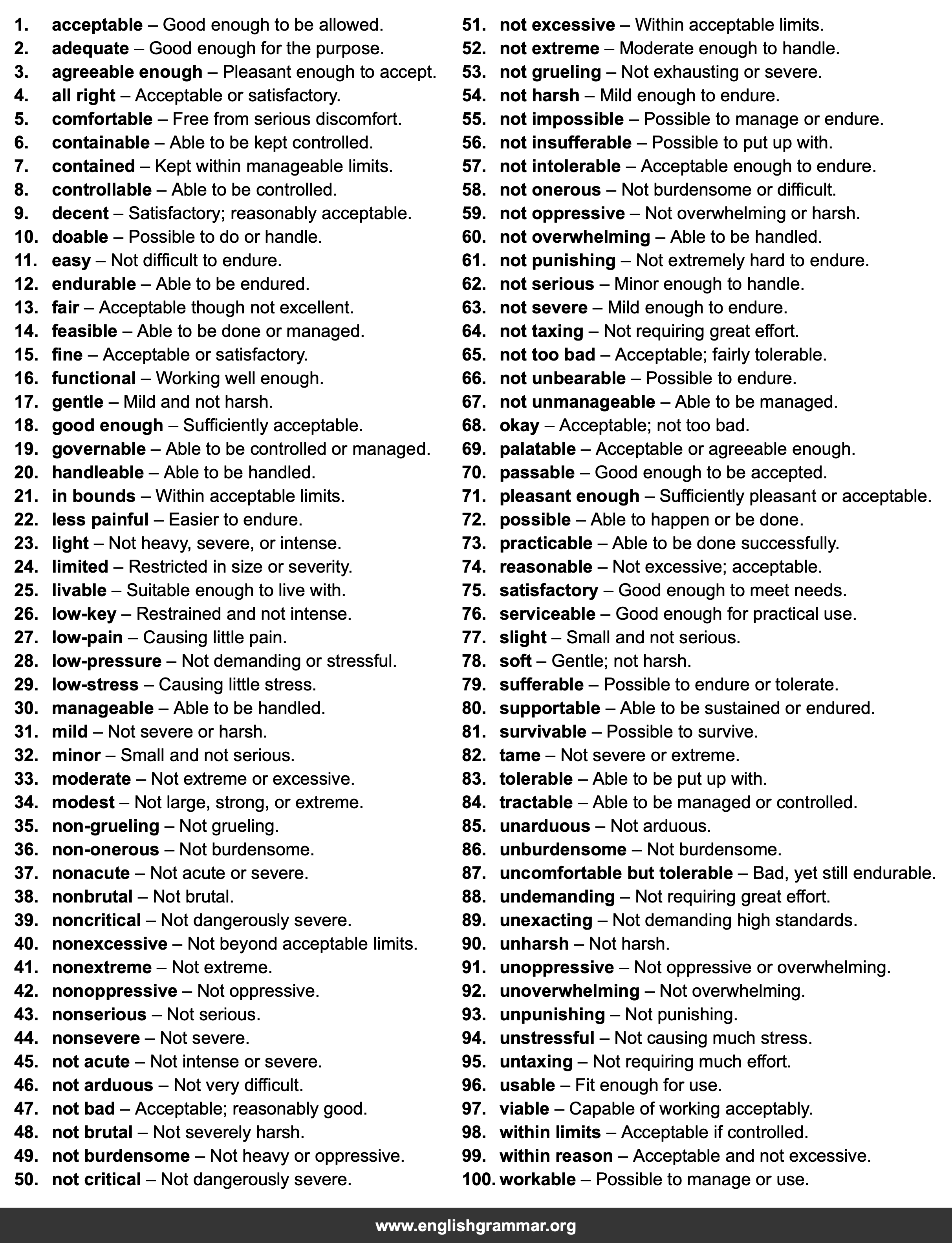 100 Best Synonyms for