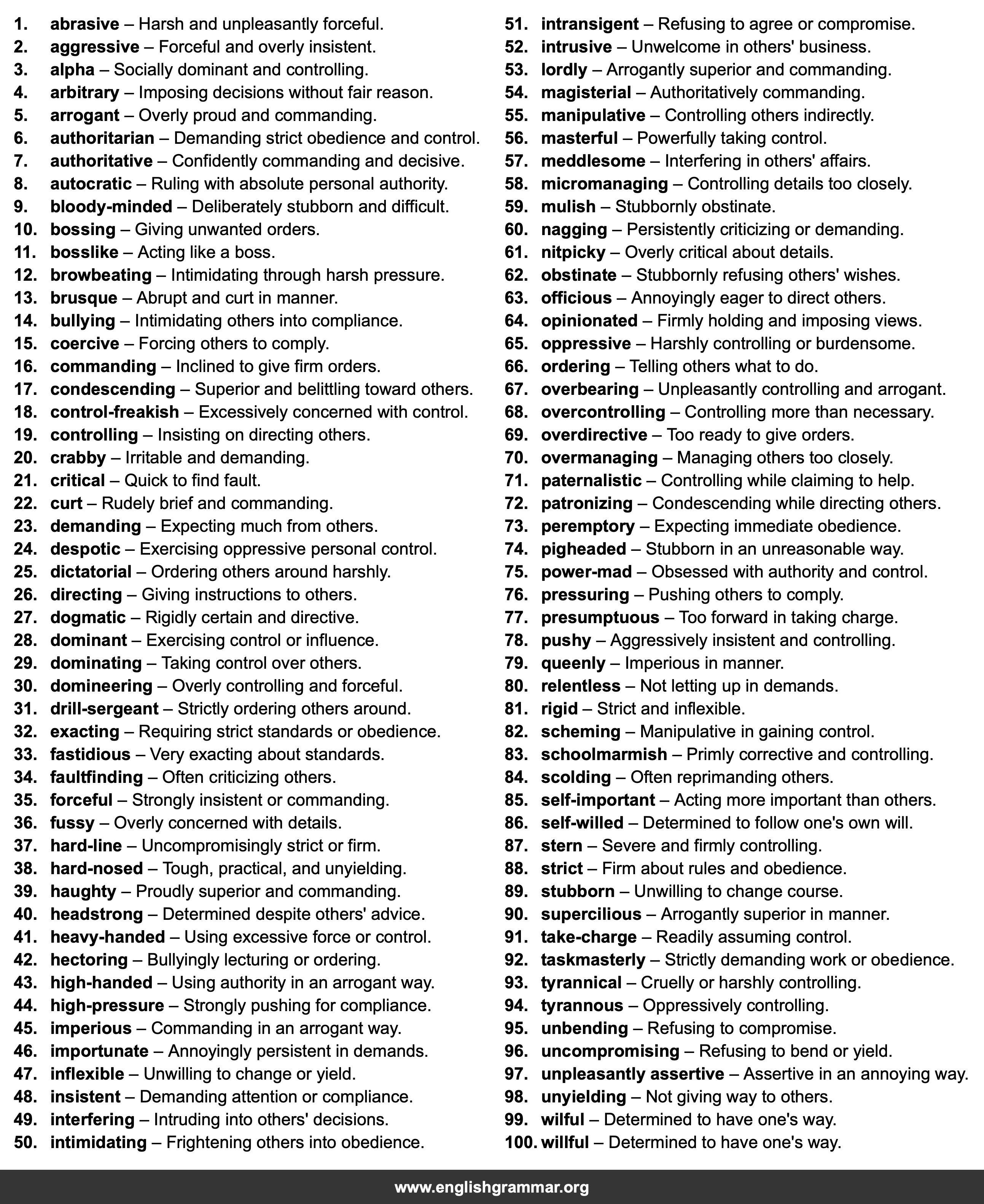 100 Best Synonyms for