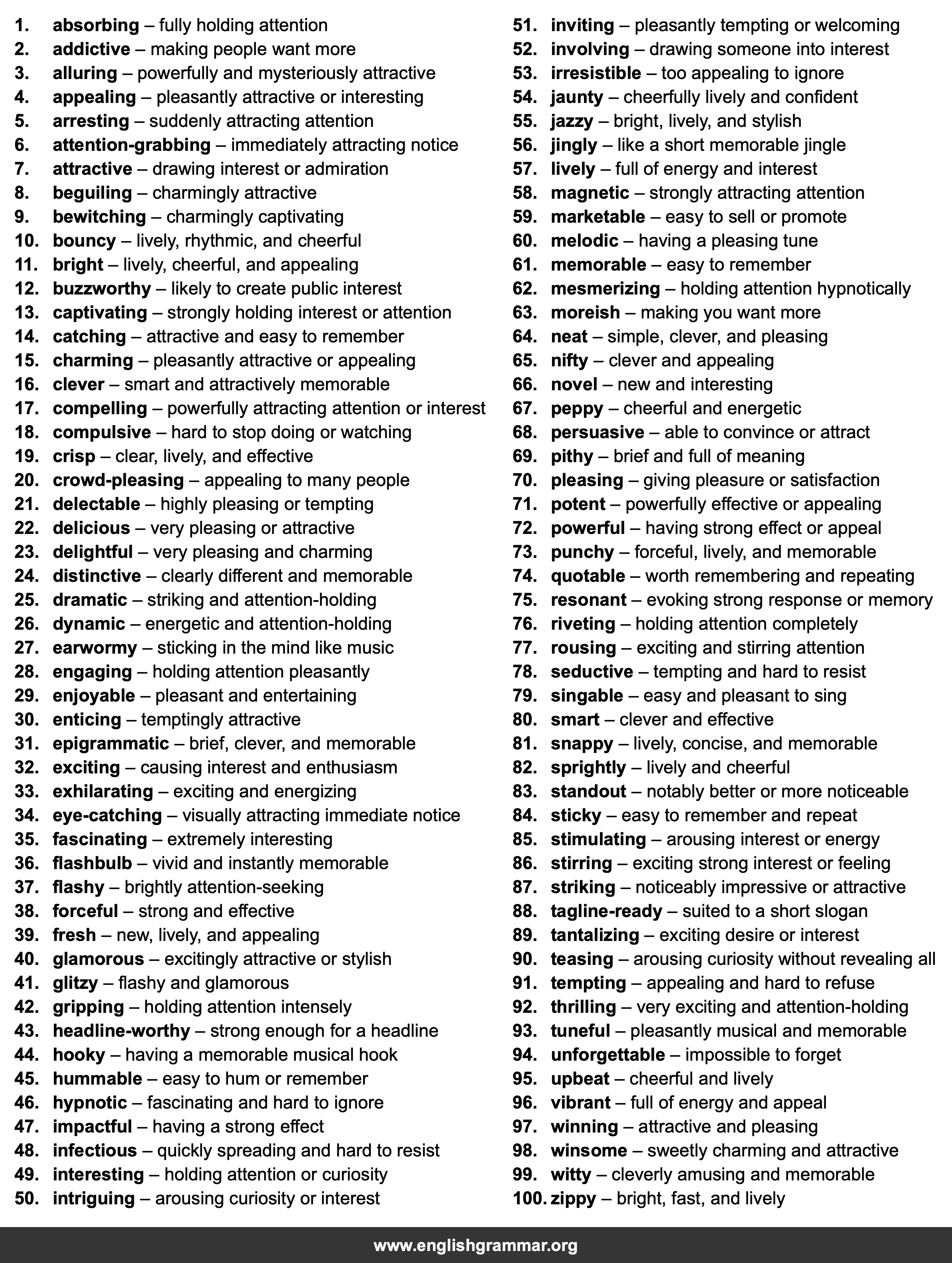100 Best Synonyms for