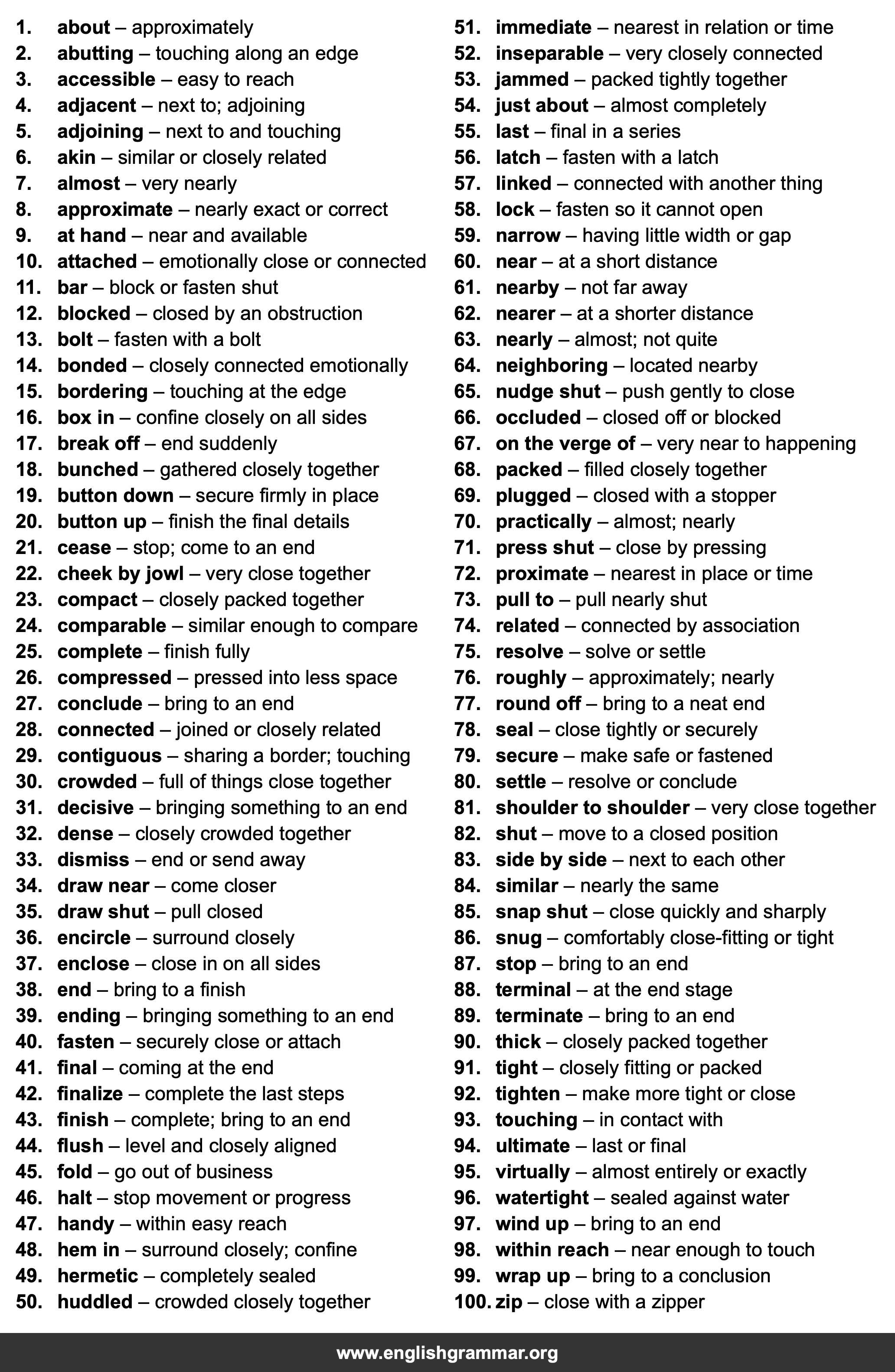 100 Best Synonyms for