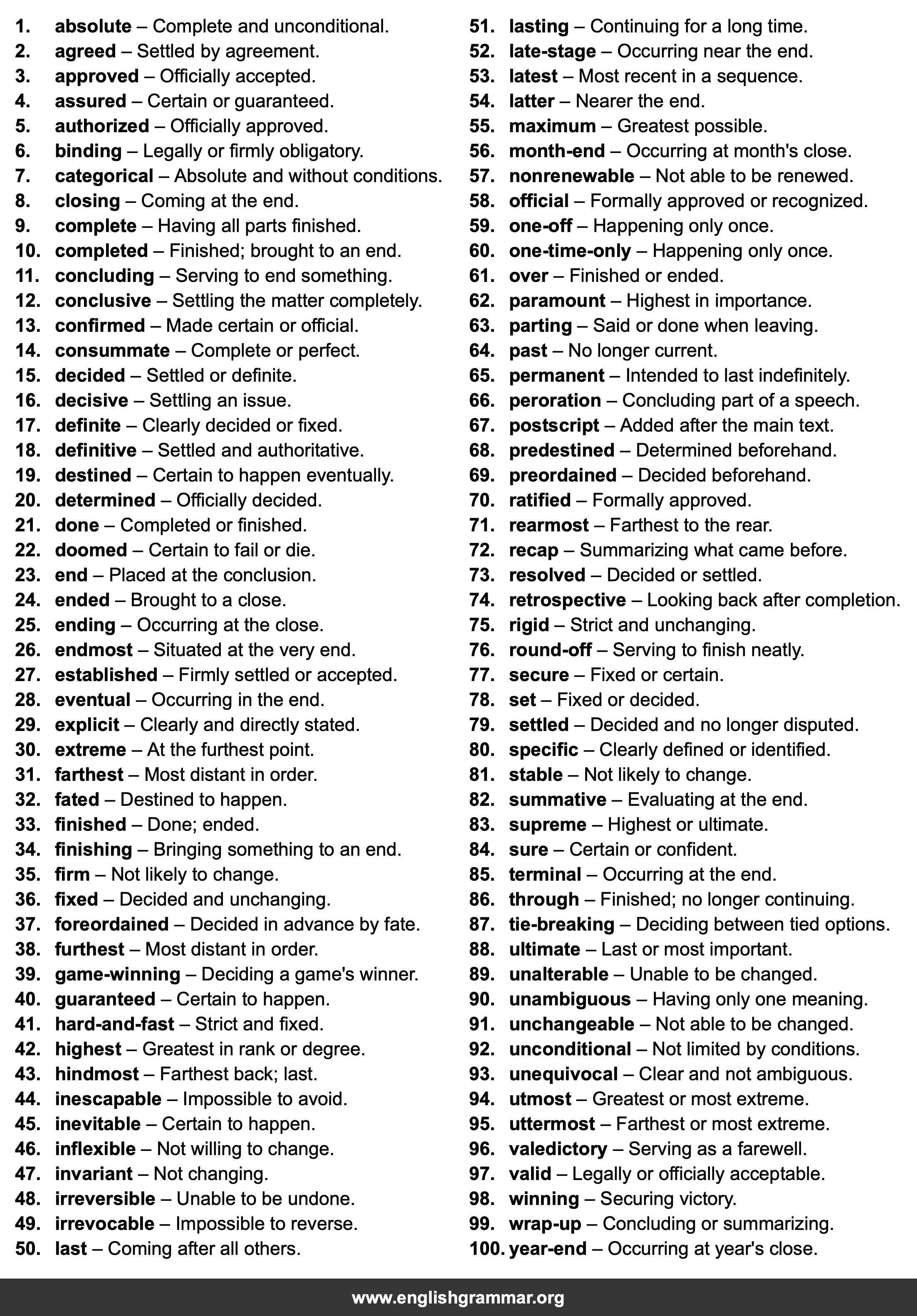 100 Best Synonyms for