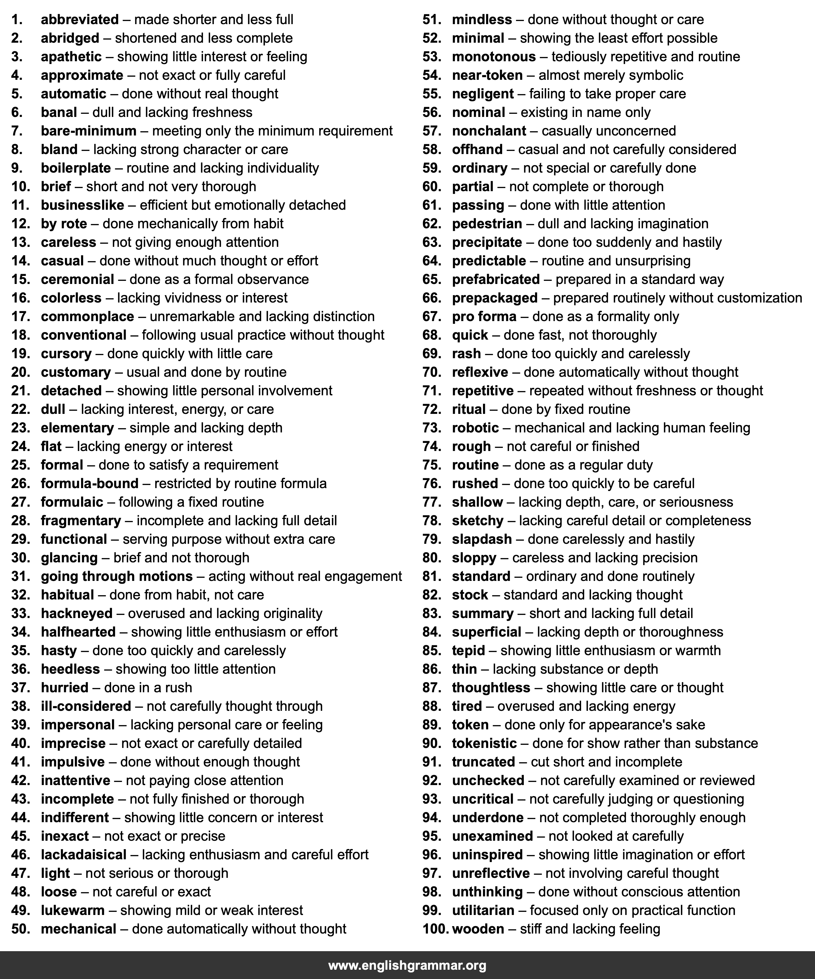 100 Best Synonyms for
