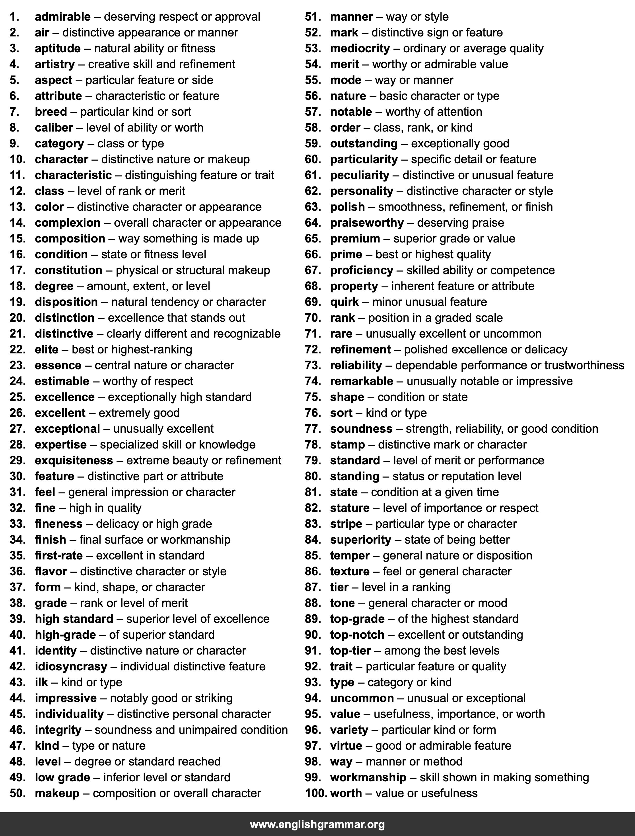 100 Best Synonyms for