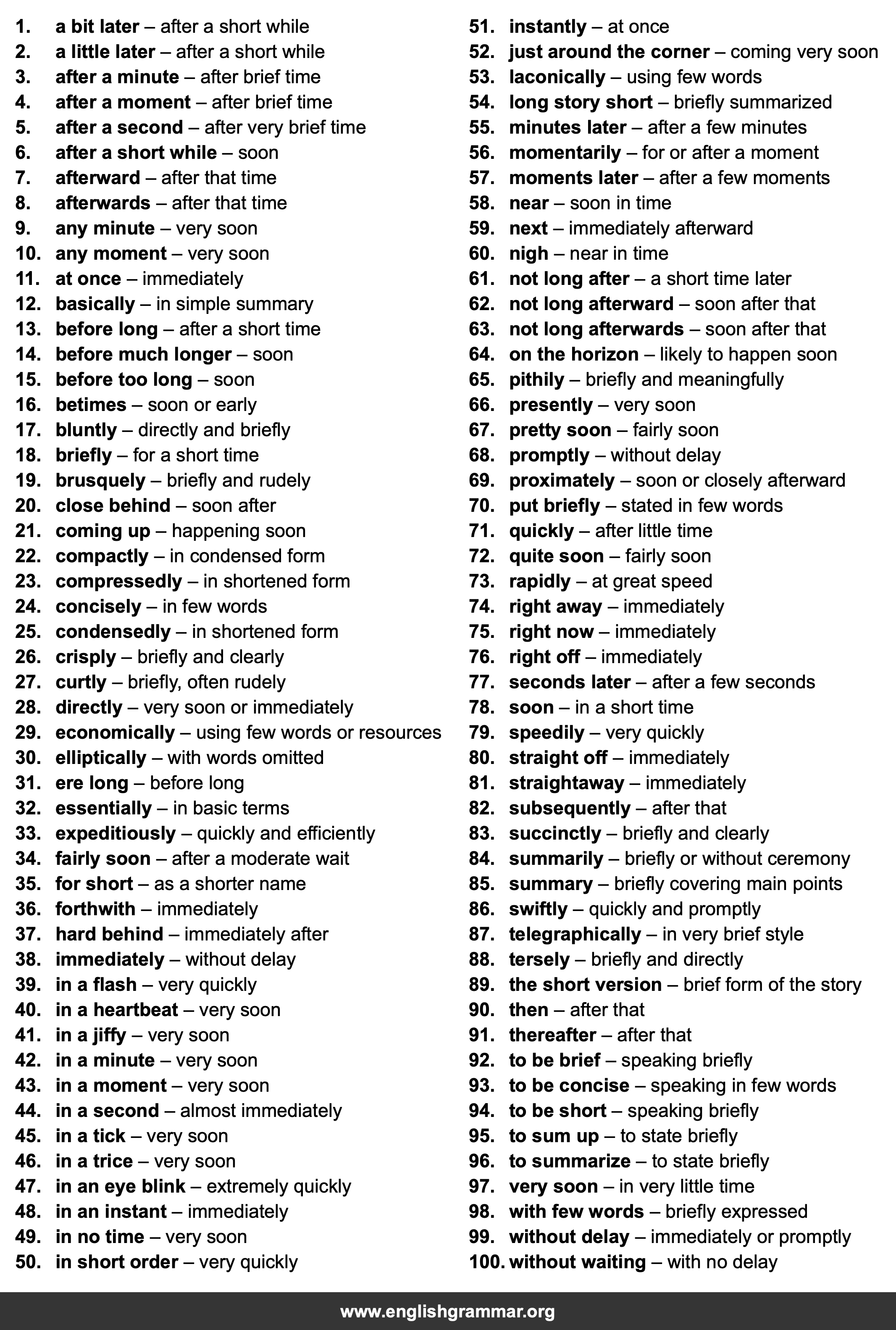 100 Best Synonyms for