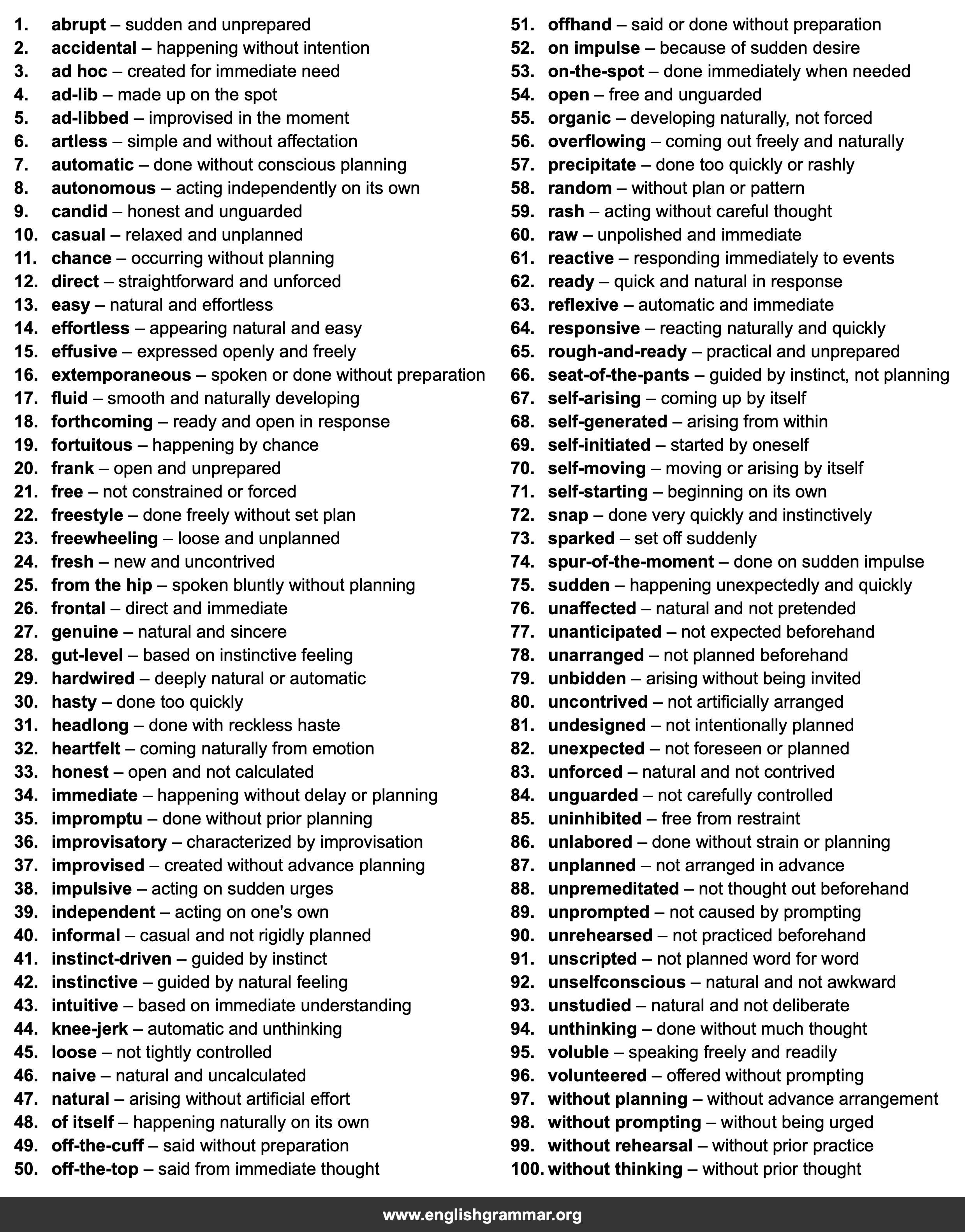 100 Best Synonyms for
