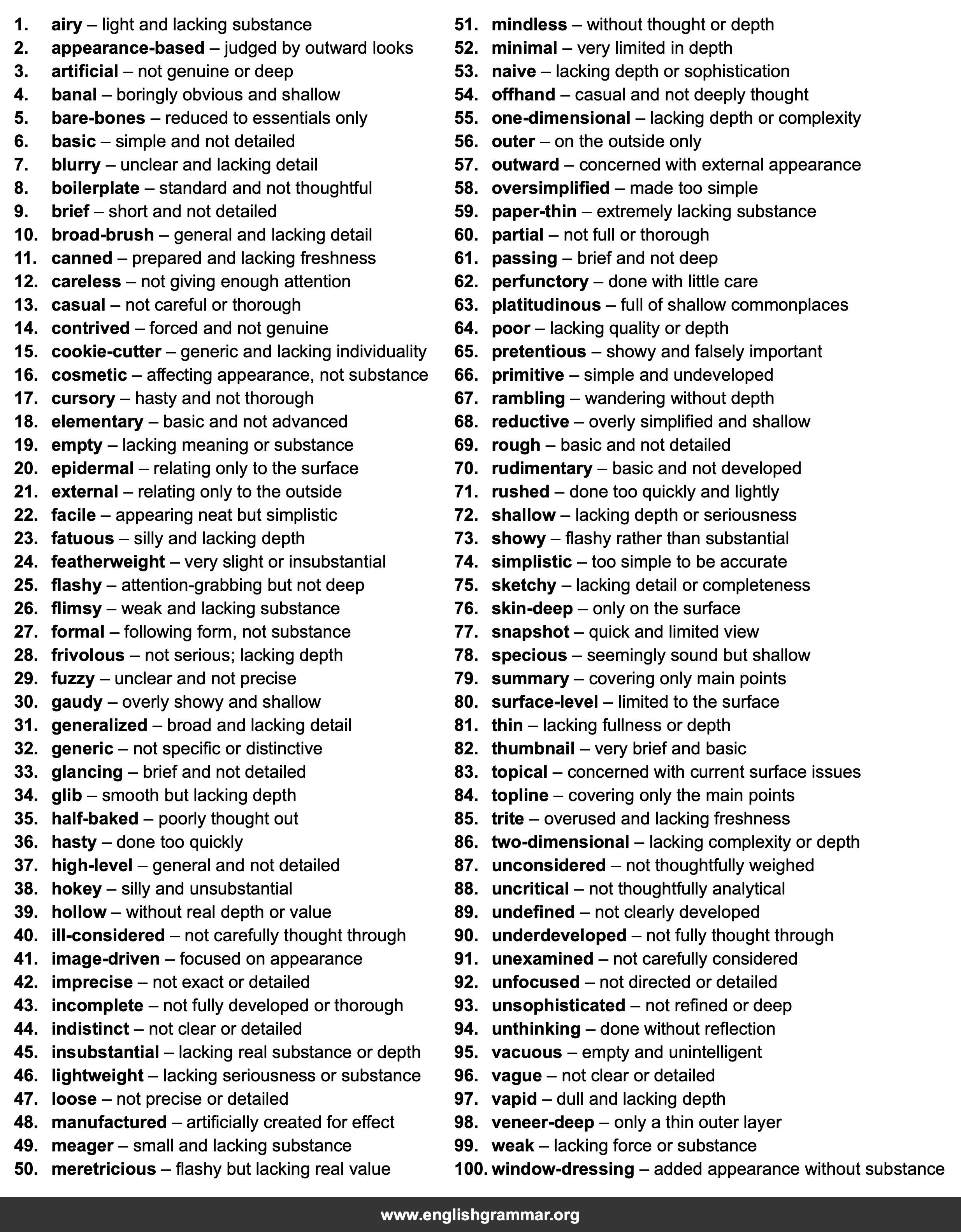 100 Best Synonyms for