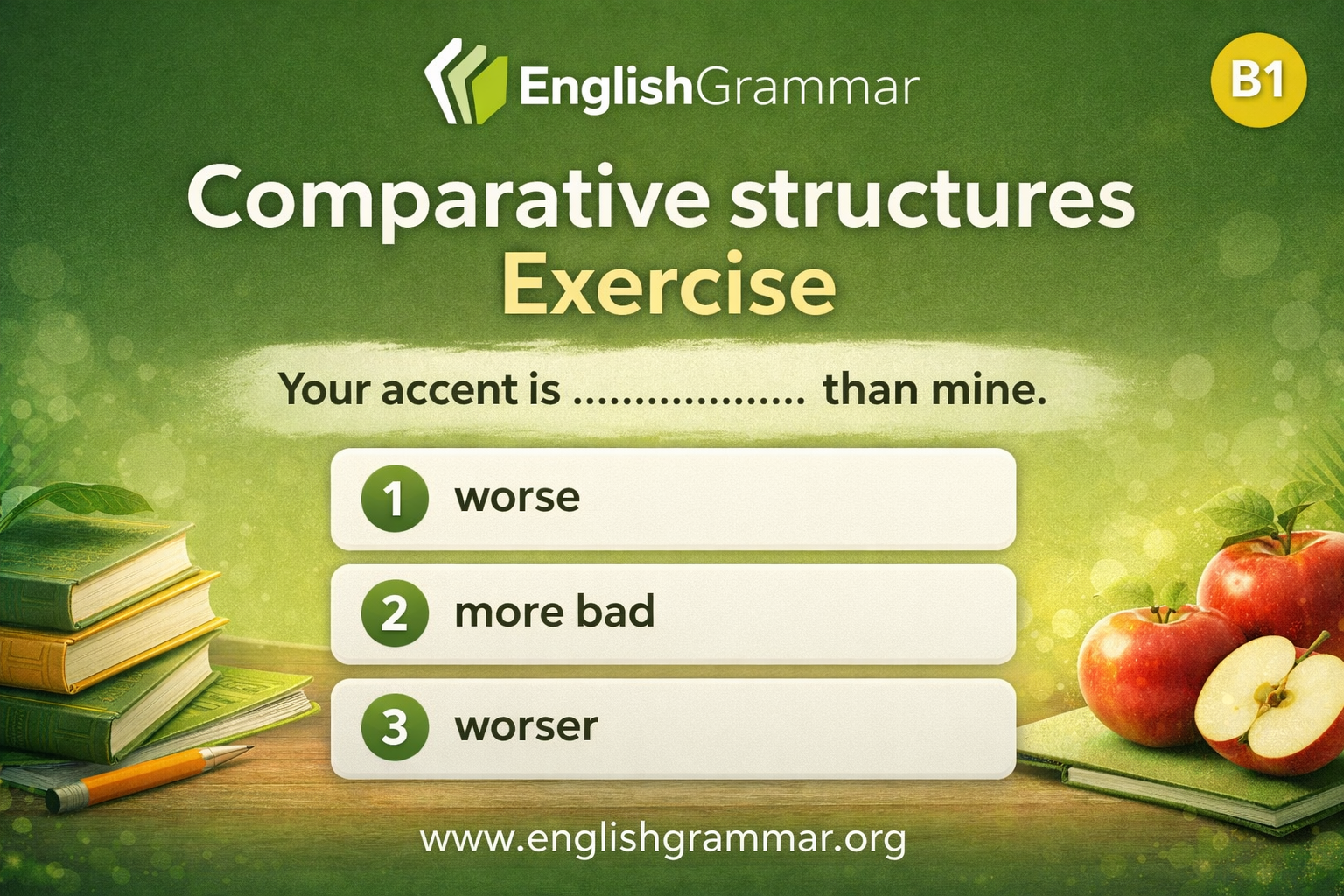 Comparative structures Exercise