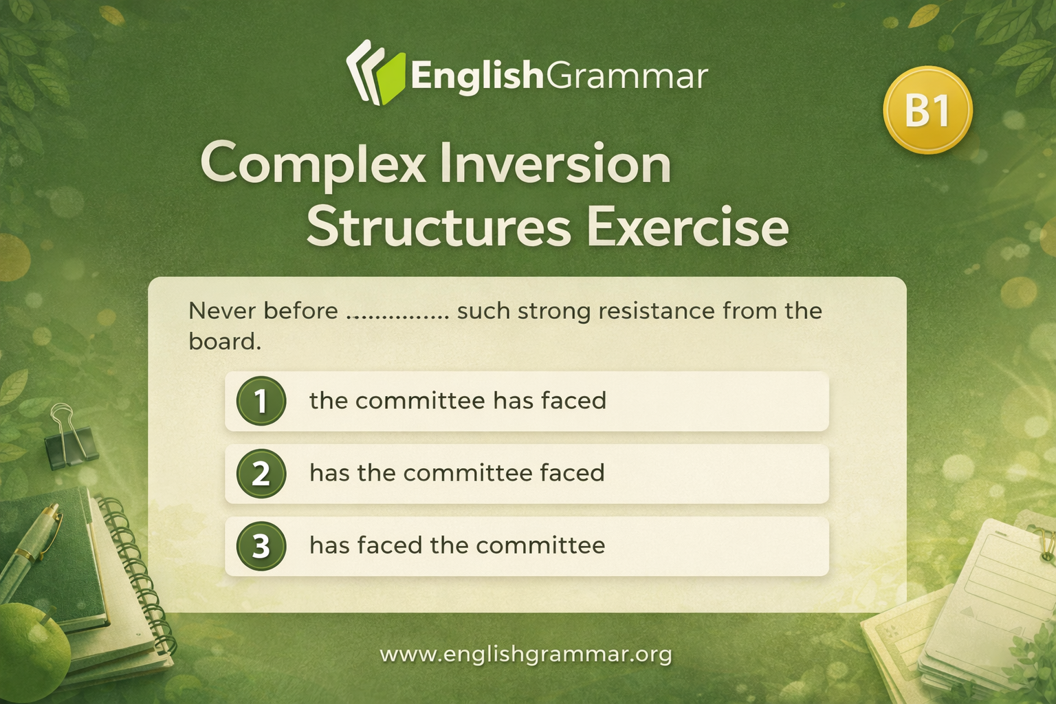 Complex Inversion Structures Exercise