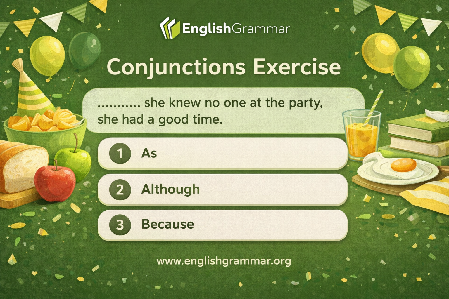 Write Exercise Conjunctions Exercise