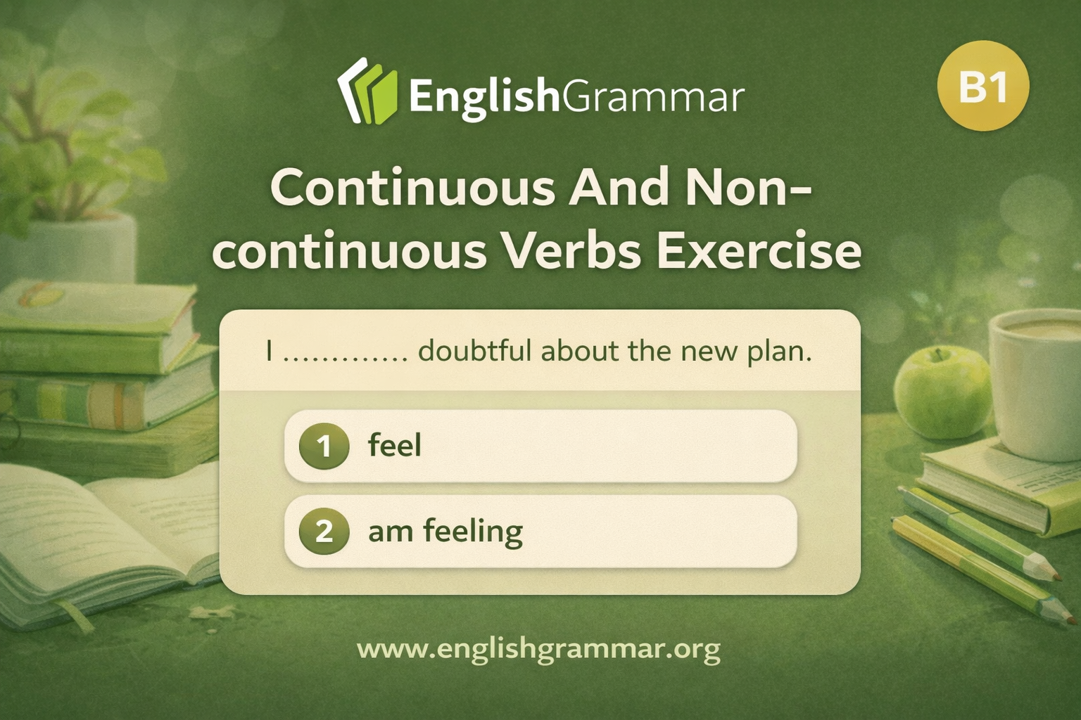 Continuous And Non-continuous Verbs Exercise