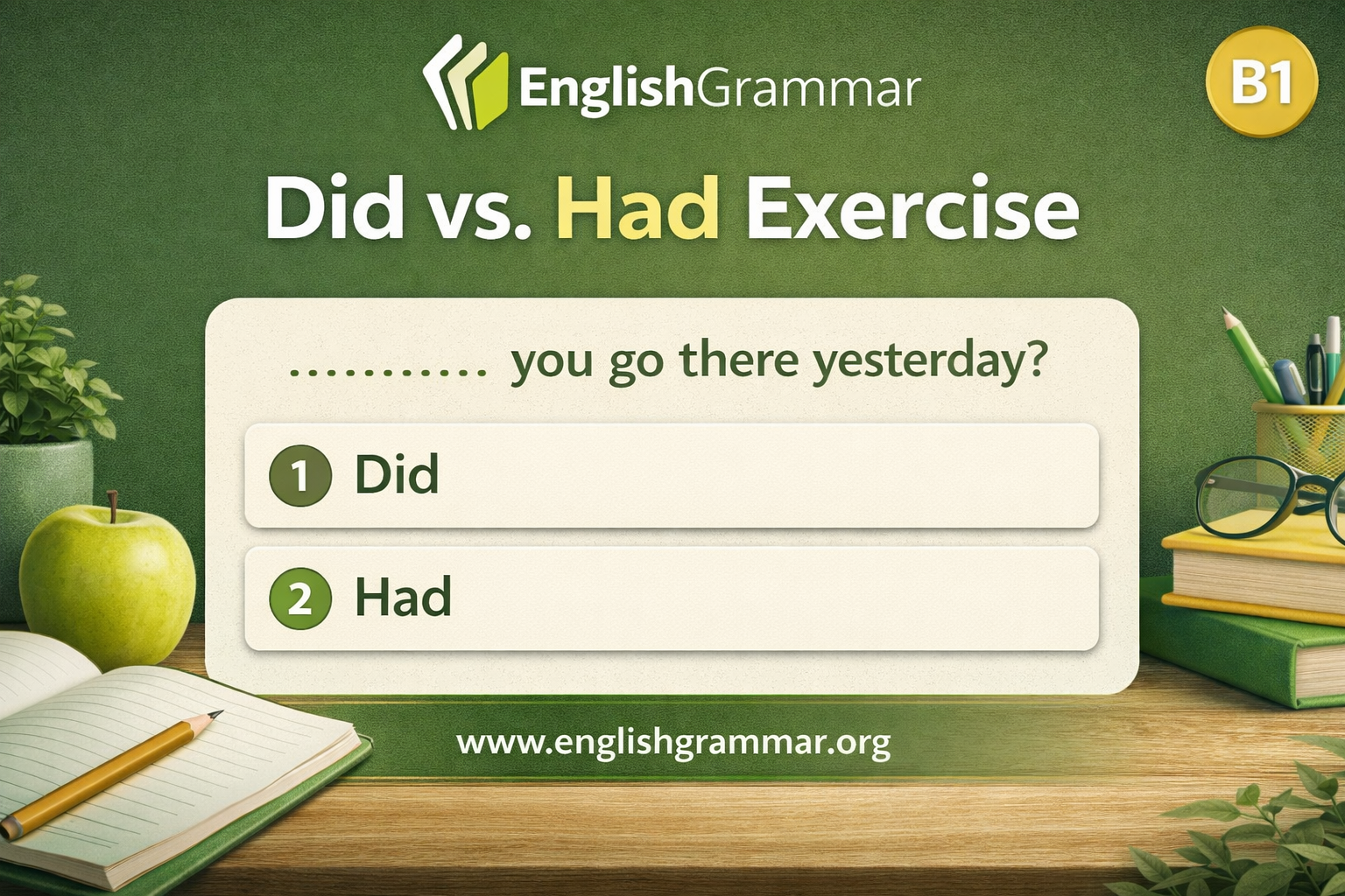 Did vs. Had Exercise