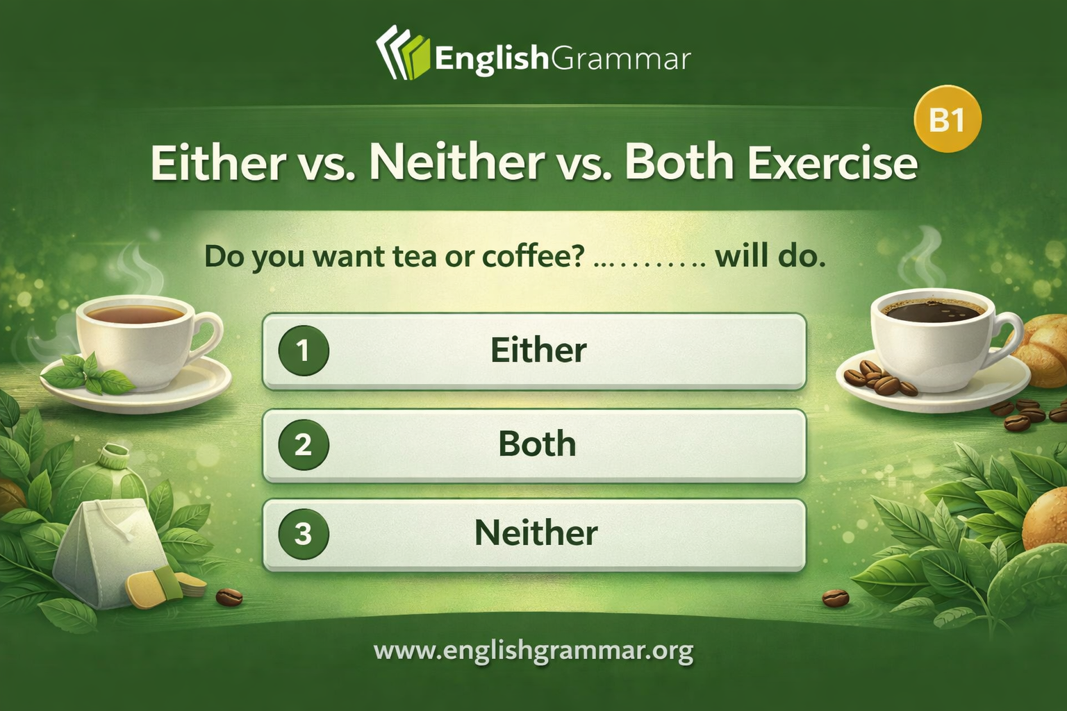 Either vs. Neither vs. Both Exercise