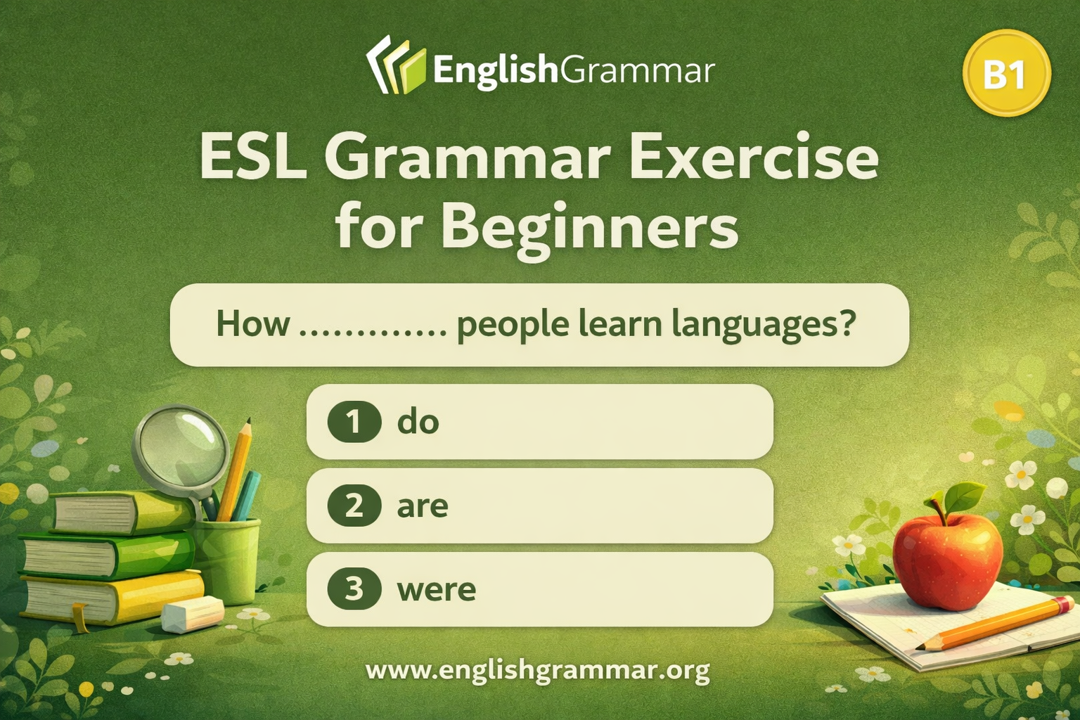ESL Grammar Exercise for Beginners