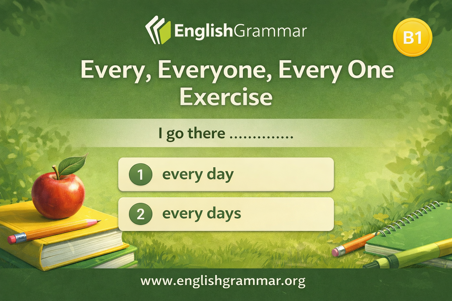 Every, Everyone, Every One Exercise