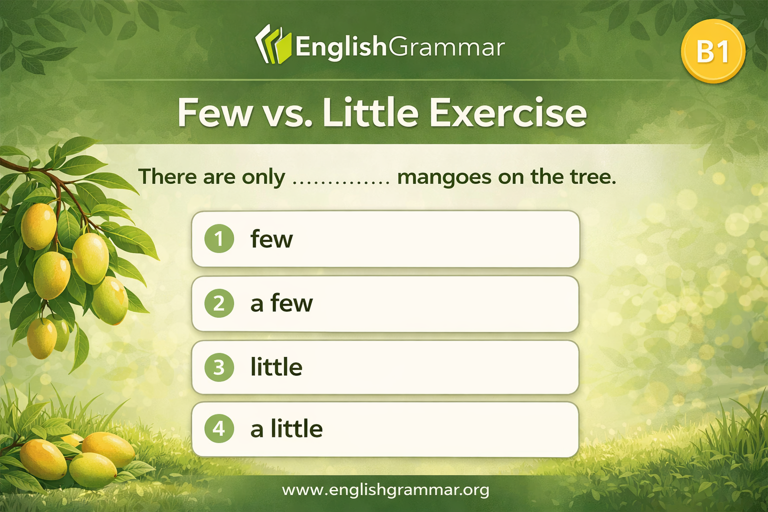 Few Or Insignificant Few vs. Little Exercise