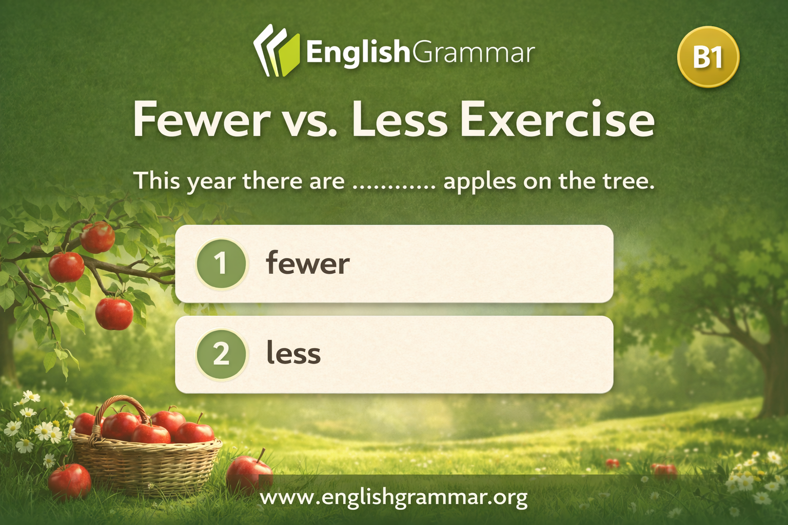 Fewer vs. Less Exercise