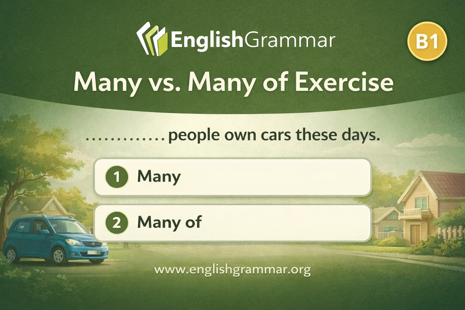 Using Many In Question Many vs. Many of Exercise
