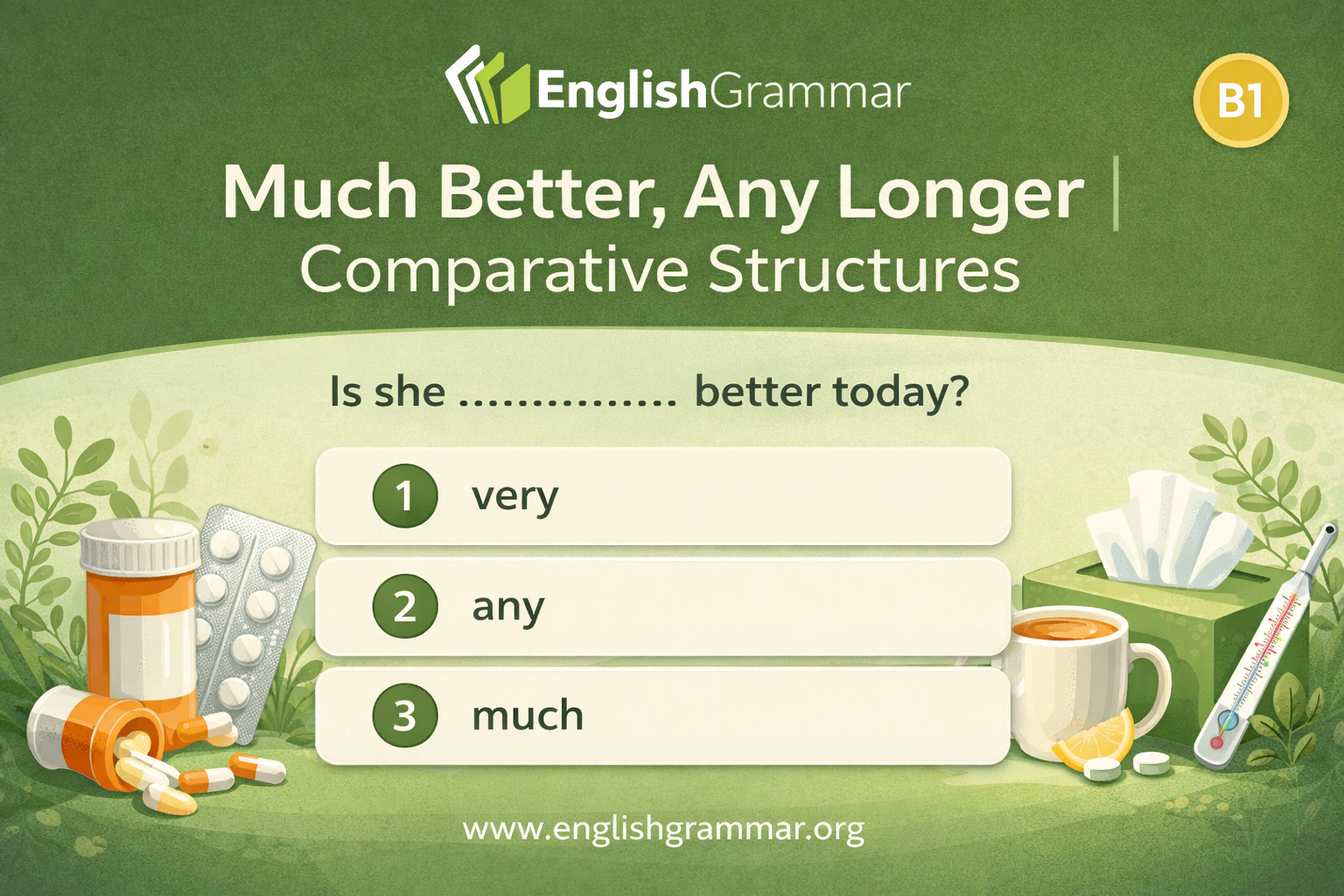 Much Better, Any Longer | Comparative Structures Exercise