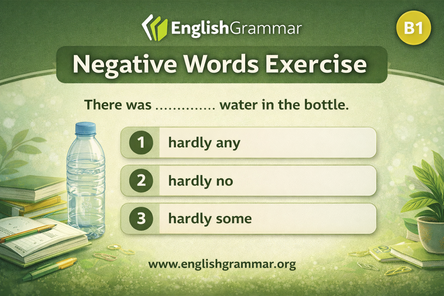 Negative Words Exercise