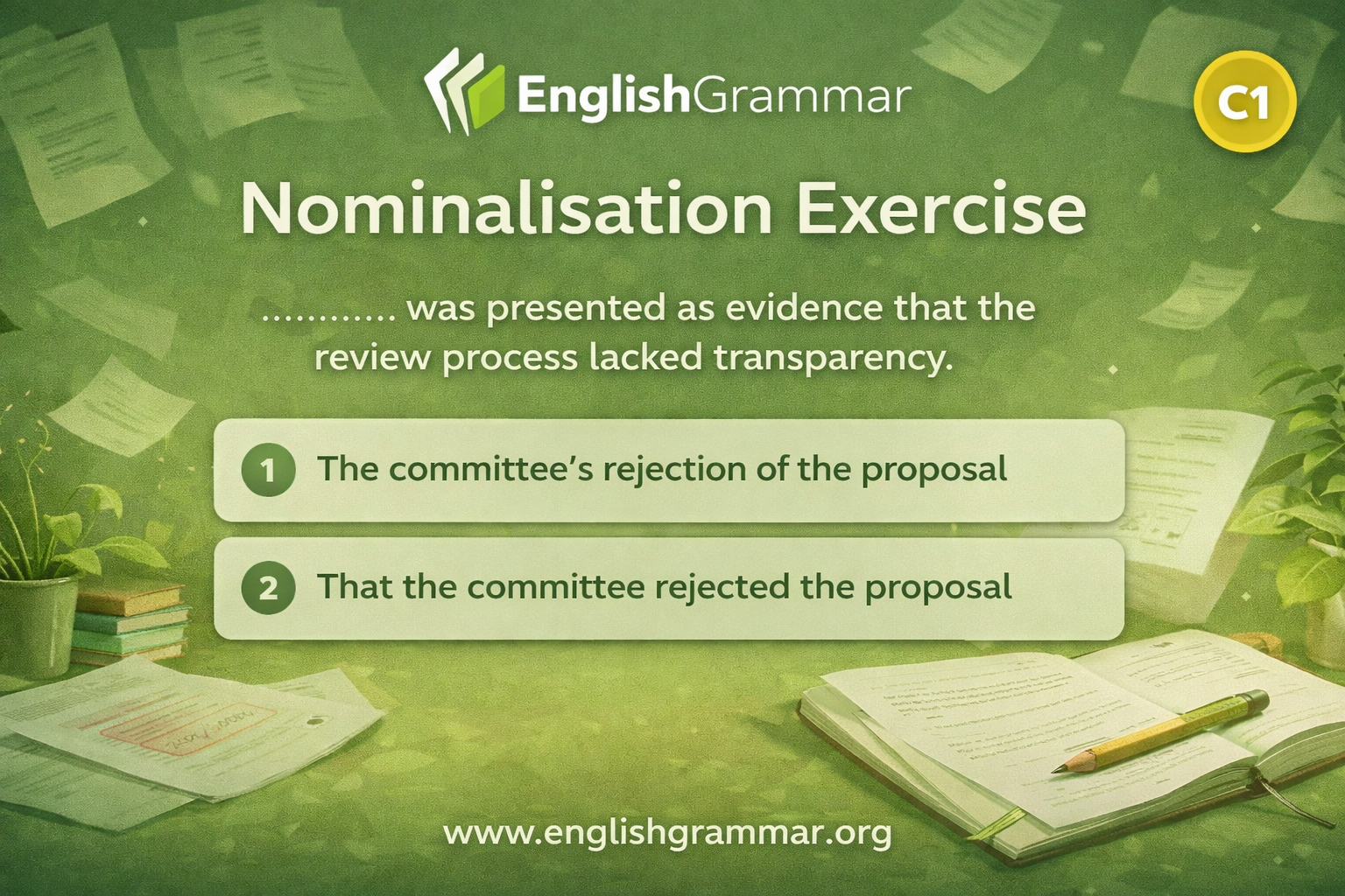 Nominalisation Exercise