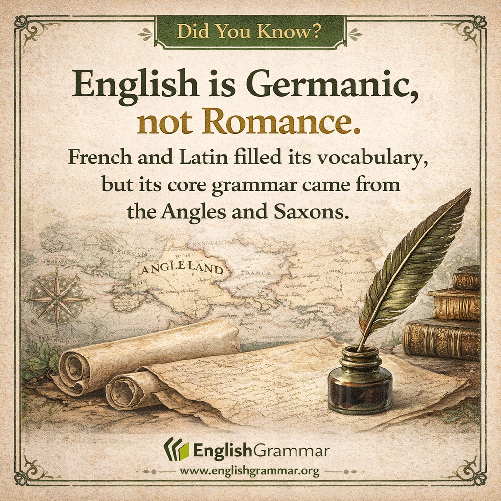 Origin of the English language.