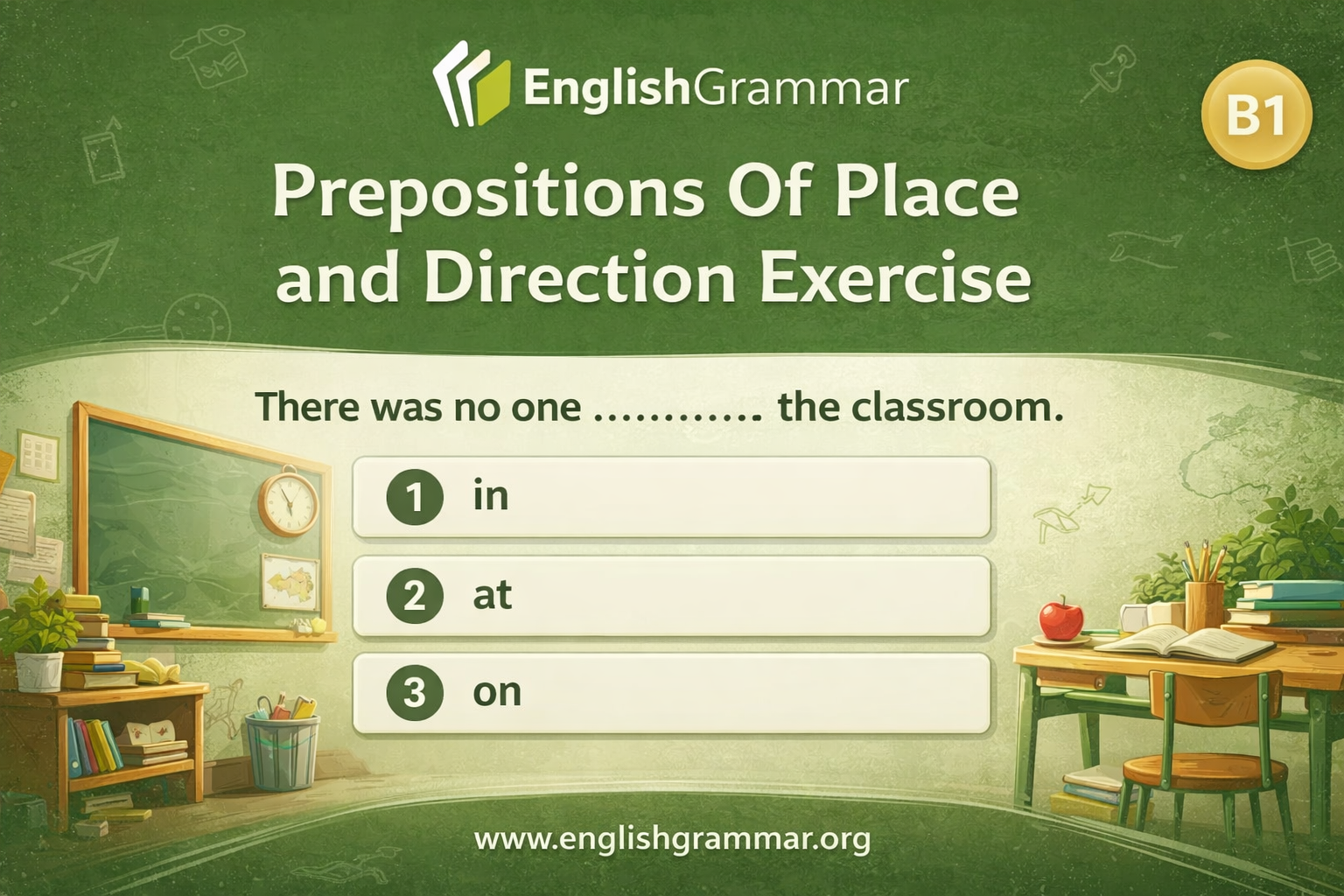 Prepositions Of Place And Direction Exercise