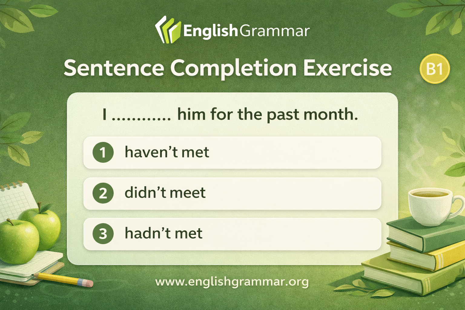 Sentence Completion Exercise