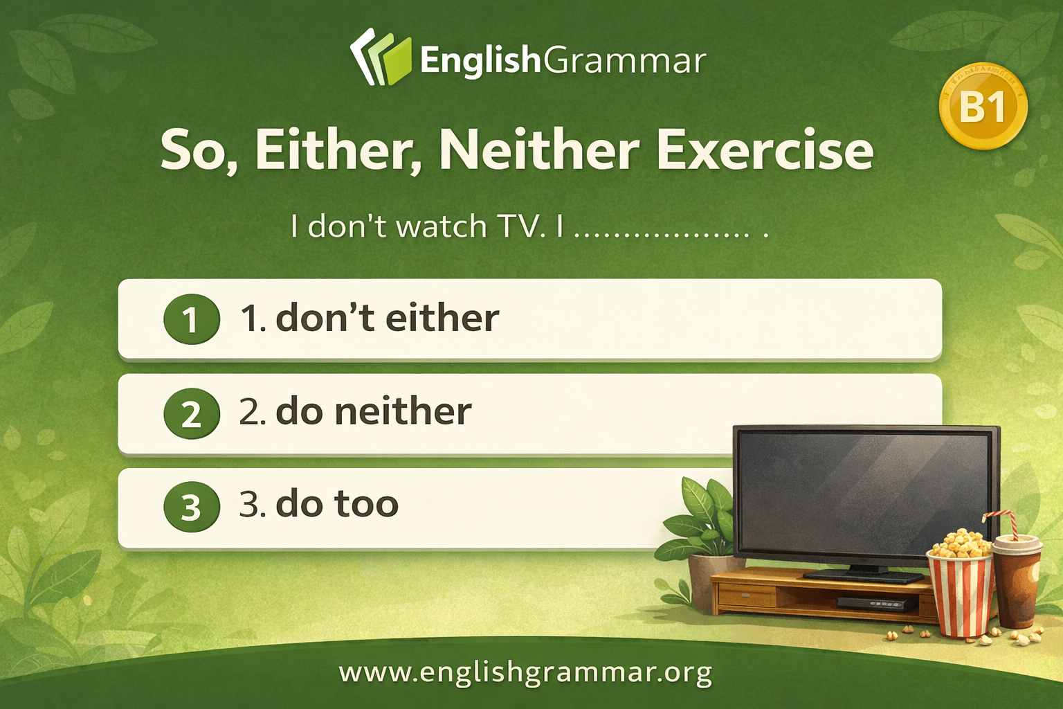 So, Either, Neither Exercise