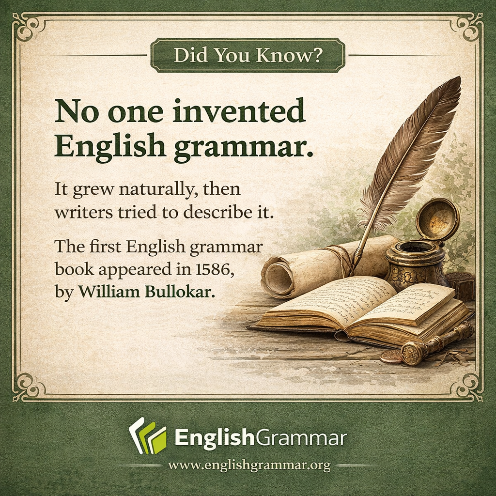 Who invented English grammar