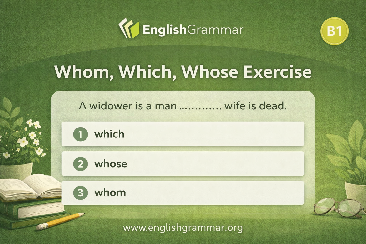 Whose Ranto Whom, Which, Whose Exercise