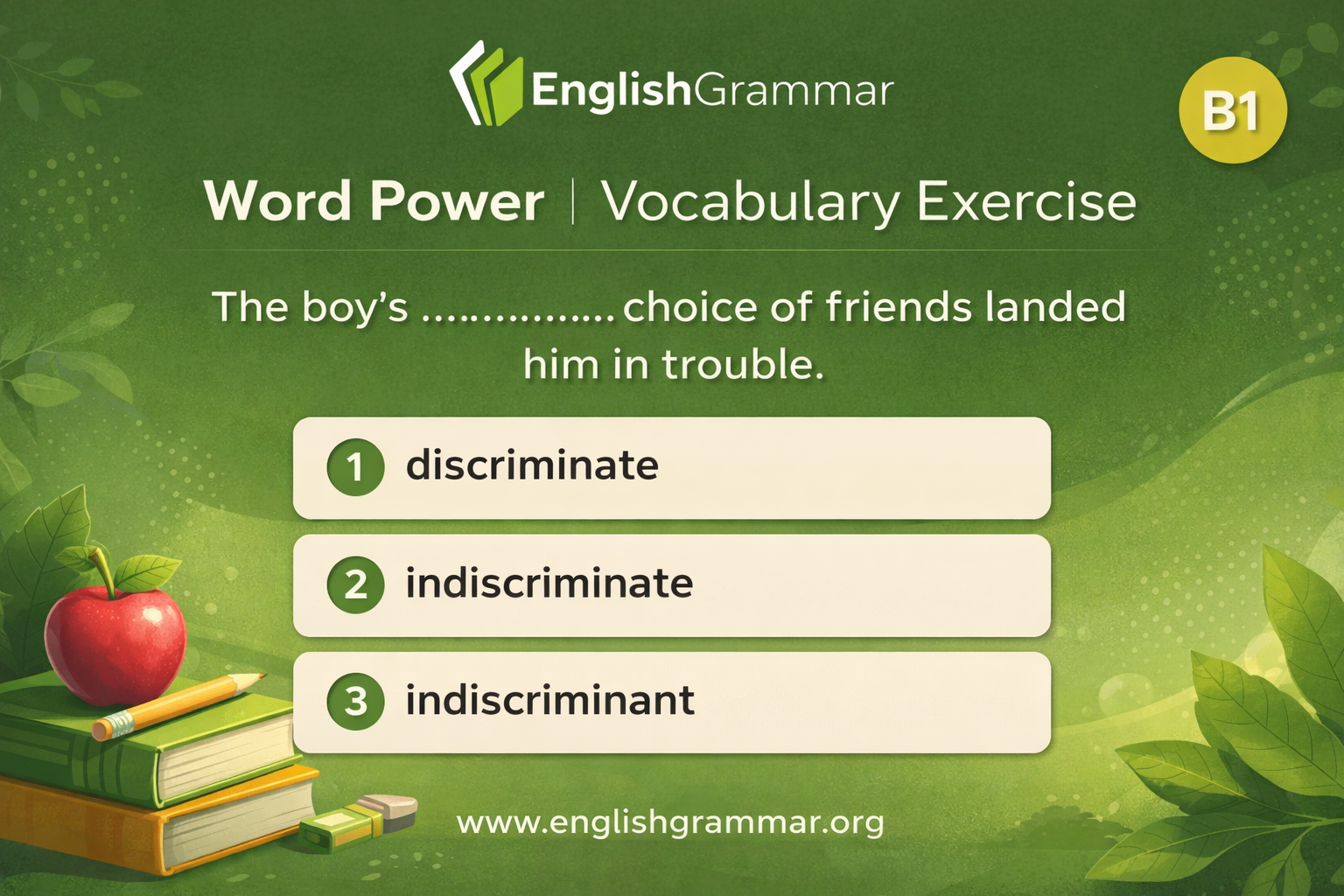 Word Power | Vocabulary Exercise