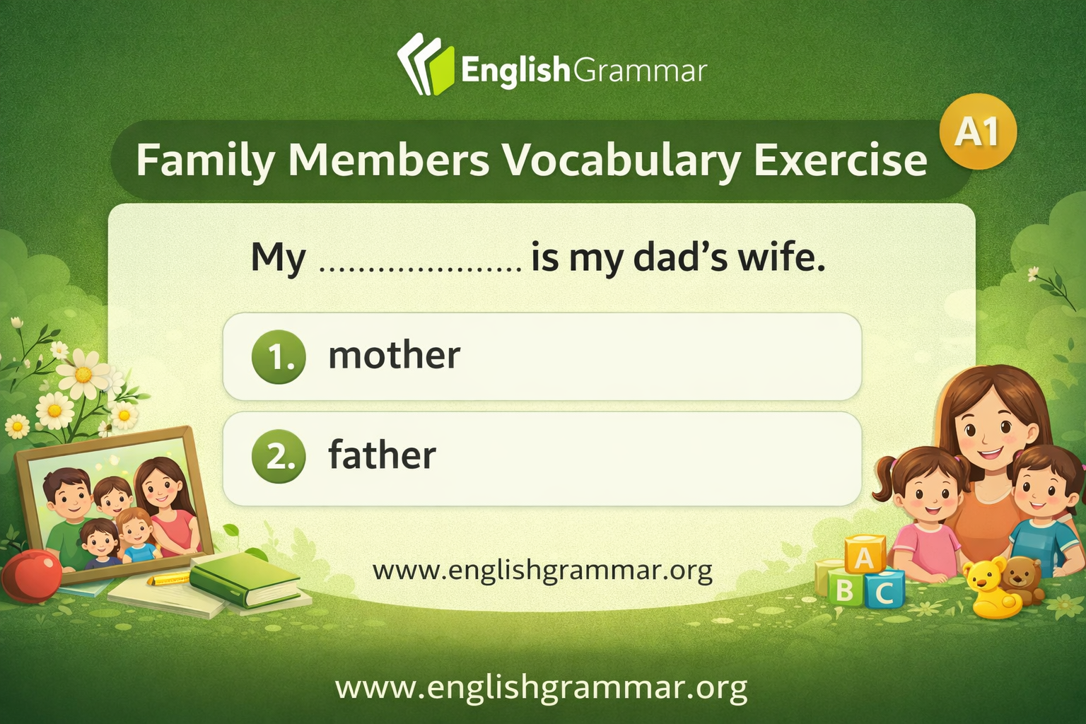 Family Members Vocabulary Exercise