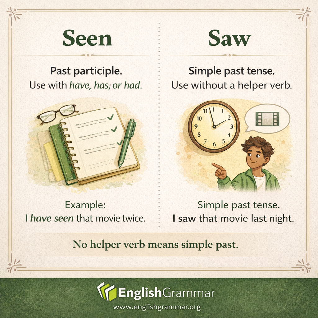 Seen vs. Saw