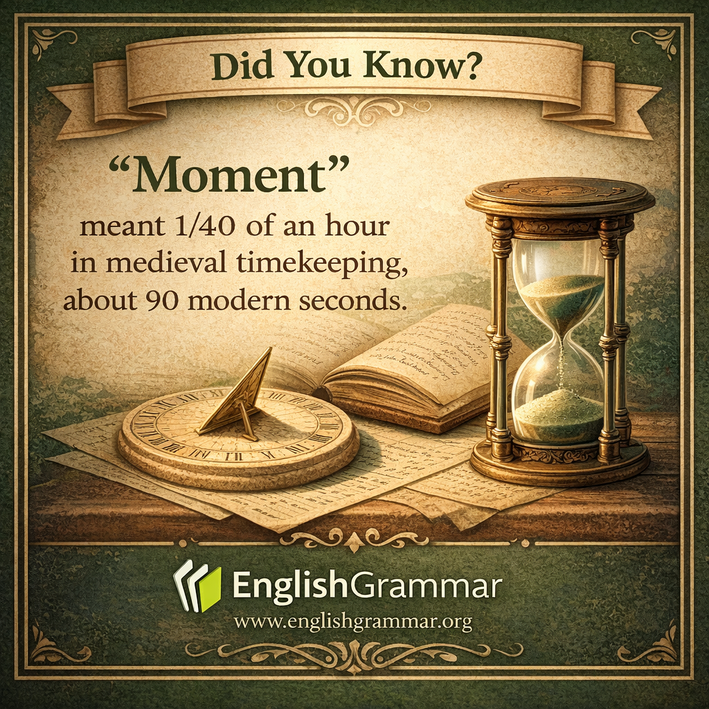 A "moment" was once a precise unit of time