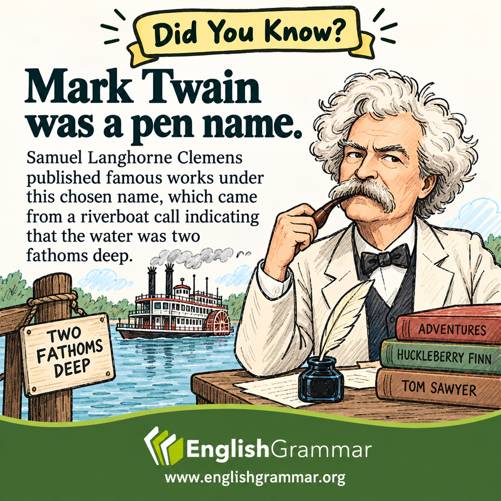 Mark Twain is a pen name