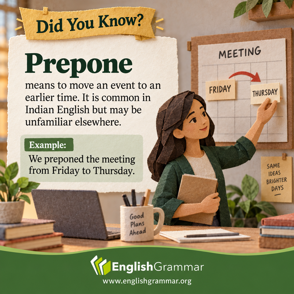 Prepone