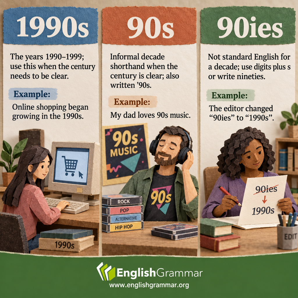 1990s vs. 90s vs. 90ies