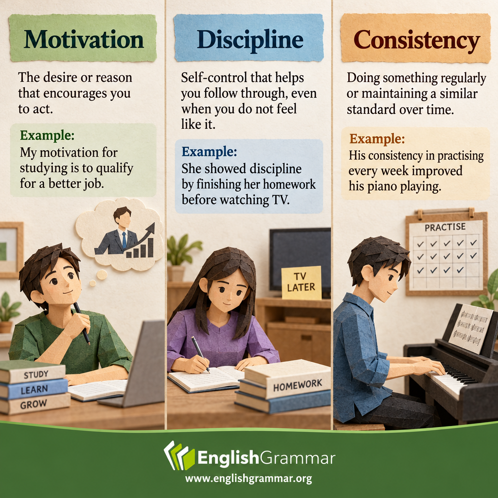 Motivation vs. Discipline vs. Consistency